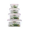 Tribest GlasLife 4pc. Square Storage Containers